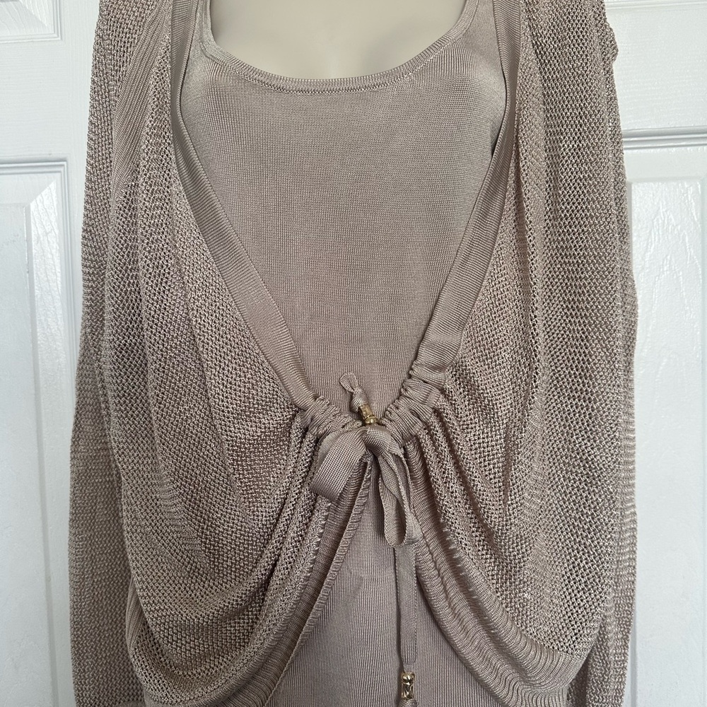 White House Black Market Cream Cardigan - Picture 4 of 9